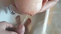 Pissing on my sexy stepmom 039 s tits