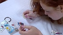 Redhead Amateur  039 s Cunt Soaked with Pussy Crempie