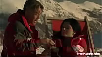 Roxy Has Make up Sex on Snowy Mountain with Man Who Gets a Blowjob