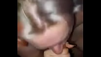 Slut takes a load on her face Slut takes a load on her face
