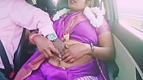 Indian car sex  beautiful tradition saree housewife with car driver hot romance Telugu dirty talks 