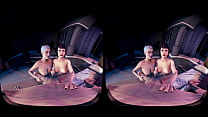  VR  Frost and Skarlet fight over your cum