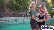 Blonde wife cheats with the hot poolgirl and facesitting her Blonde wife cheats with the hot poolgirl and facesitting her