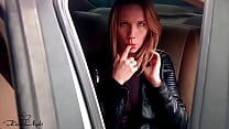 Horny Slut Public Fingering Wet Pussy till Incredible Orgasm in Car