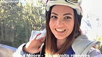 Ava Moore Salope fran ccedil aise s 039 exhibe se gode et jouit sur les pistes de ski