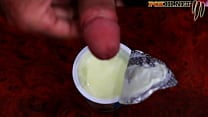 Testy yogurt Surprise cum eating from naughty guy to rasta girl