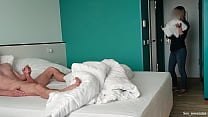 PUBLIC DICK FLASH  I pull out my dick in front of a hotel maid and she agreed to help me cum PUBLIC DICK FLASH  I pull out my dick in front of a hotel maid and she agreed to help me cum