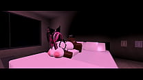 White Roblox girl gets a hard BBC in bed
