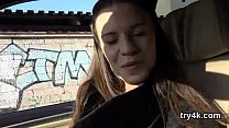 Sensual teenie blows penis in pov and gets spread twat shagged Sensual teenie blows penis in pov and gets spread twat shagged