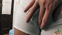 Round Ass TEEN Training and Teasing cock  Sexy Cameltoe 
