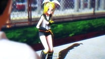 Kagamine Rin Naked Dance In Public Happy Synthesizer MMD by Chick