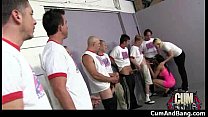 Nasty black girl grouped and facialed 26