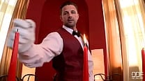 The Butler serves his beef  The Butler serves his beef