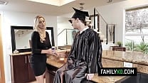Slutty stepmom Kenzie Taylor lets her stepson fuck her pussy as a graduation gift
