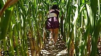 Horny BLOWJOB in a corn field