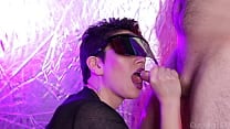 Retro futuristic cum licking 