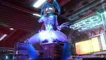 XJ 9 riding a Electrical Dildo
