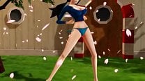 MMD One Piece Nico Robin twerking and dancing