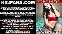 Hotkinkyjo in sexy red bra take mrhankey big fist plug in her ass fisting herself amp anal prolapse