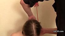 Teen tries bondage sex