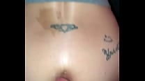 Jacking off on my wife rsquo s fine ass before exploding cum shot soaks her ass