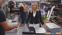 Sexy MILF banged and moans loud in pawn shop  Sexy MILF banged and moans loud in pawn shop