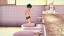 Almost naked girl pissing in men  039 s bathroom Almost naked girl pissing in men  039 s bathroom