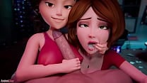 Double MILF blowjob 3d porn Double MILF blowjob 3d porn
