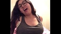 Cute pregnant Mexican masturbating