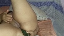 BIG ASS amp ARAB cucumber masturbation 9
