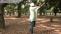 blindfold outdoor walking