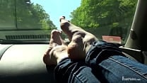 Sylvia Feet On Dash