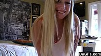 Dagfs Young Blonde Teasing With Her Webcam In Her Bedroom
