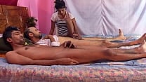Hanif pk and Sumona and Manik Threesome fuck with a big black cock and natural white cock in the tight pussy fucks At home
