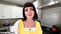 MILF steps Jane Dove doing the dishes to clean stepsons big cock MILF steps Jane Dove doing the dishes to clean stepsons big cock