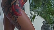 SANKTOR TATTOOED MILF WITH NATURAL TITS MASTURBATES