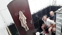 He paid to film the lesbian sucking and fucking in the bar  039 s bathroom  He paid to film the lesbian sucking and fucking in the bar  039 s bathroom