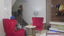 Cheating girlfriend brings a plumber to fuck her in the staircase while the boyfriend is busy pressing Laptop in the living room Cheating girlfriend brings a plumber to fuck her in the staircase while the boyfriend is busy pressing Laptop in the living room