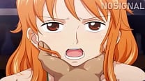 Nami giving blowjob until cum in mouth full version