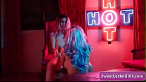 Amazing busty lesbian babes Alexis Fawx Angela White kissing tender and lick pussies with neon lights on Amazing busty lesbian babes Alexis Fawx Angela White kissing tender and lick pussies with neon lights on