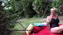 AuntJudys   Busty Mature MILF Ms  Molly gets horny in the Sun
