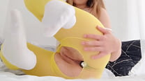 Bright pantyhose  white socks and my sweet wet pussy   hot solo video Bright pantyhose  white socks and my sweet wet pussy   hot solo video