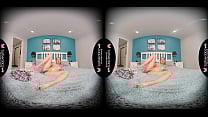 Solo blonde gal Luna Haze is playing with dildo in VR