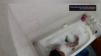Hidden camera in the bath while teen masturbing the ass her enter and fuck so hard