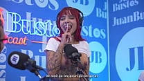 Tattooed redhead Diavlolilith kisses with her friend while her vagina vibrates Juan Bustos Podcast