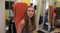 HUNT4K Magnificent chick gives trimmed vagina for cash in the gym