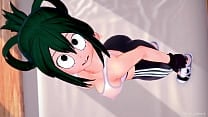 Tsuyu Asui esta mojada despu eacute s de hacer ejercicio quiere seguir entrenando en la cama versi oacute n adulta