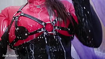 Latex and milk video selfie Arya Grander