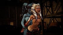 Ahsoka Tano gets creampied by Futa Aayla Secura   Star Wars Inspired 3D Porn