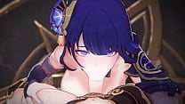 Genshin Impact Raiden Shogun titsjob and blowjob